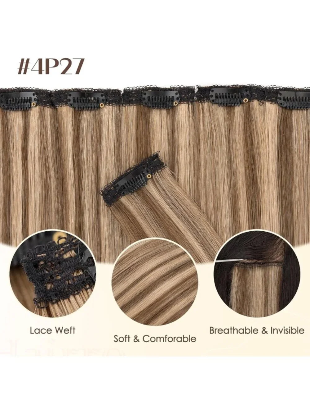 6PCS Clip-In Short Hair Extensions - Remy Human Hair, 10 Inch, Medium Brown